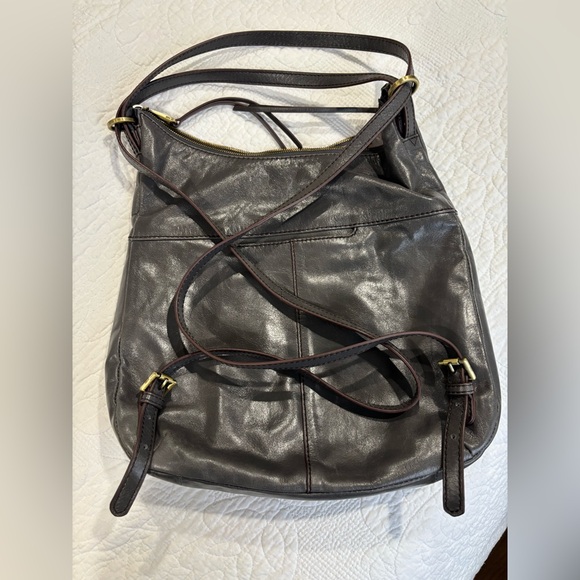HOBO brand Merrin convertible backpack/shoulder bag - Graphite color (dark gray) - Picture 4 of 9